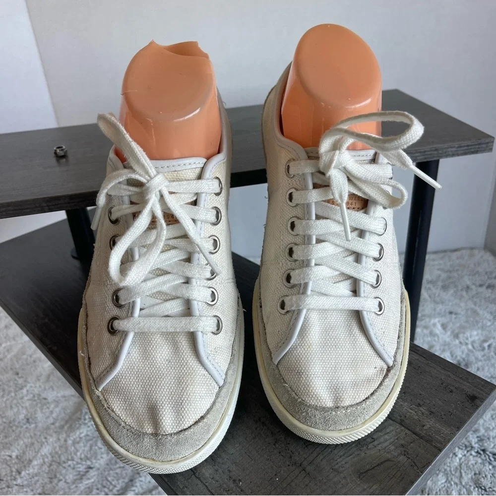 Coach Off-White Canvas Low-Top Sneakers Size 7.5
